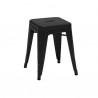 Metal H45cm - Sgabello impilabile stile industriale simil Tolix casa, bar, pub, catering, ristorante, albergo