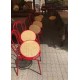 Vienna - Sedia thonet impilabile metallo, finta paglia, plastica, ecopelle, bar, ristorante, hotel