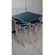 Q80 4G - TAVOLO IN ALLUMINIO IMPILABILE QUADRATO 80x80cm A QUATTRO GAMBE BAR RISTORANTE HOTEL