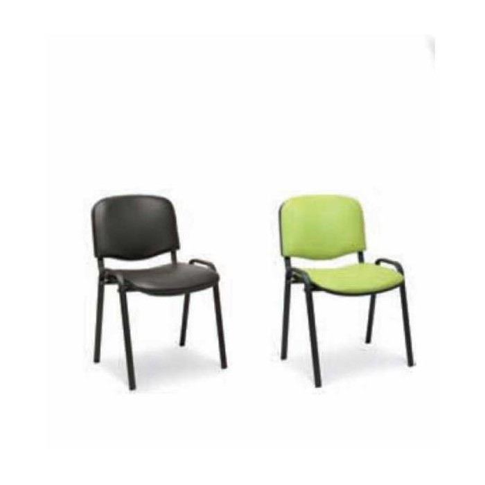 UFFICIO ISO SKY - SEDIA UFFICIO IMPILABILE VISITATORE IN ECOPELLE STANDARD O CERTIFICATO IGNIFUGO 1IM VARI COLORI