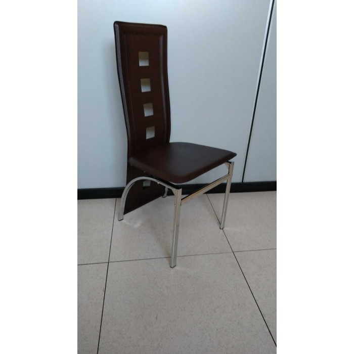 VENERE PLUS - Sedia metallo cromato ecopelle per bar ristorante pizzeria negozio albergo