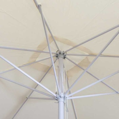 SUN 2 - Ombrellone professionale 3x2 con palo centrale in legno per bar, giardino, spiaggia, mare