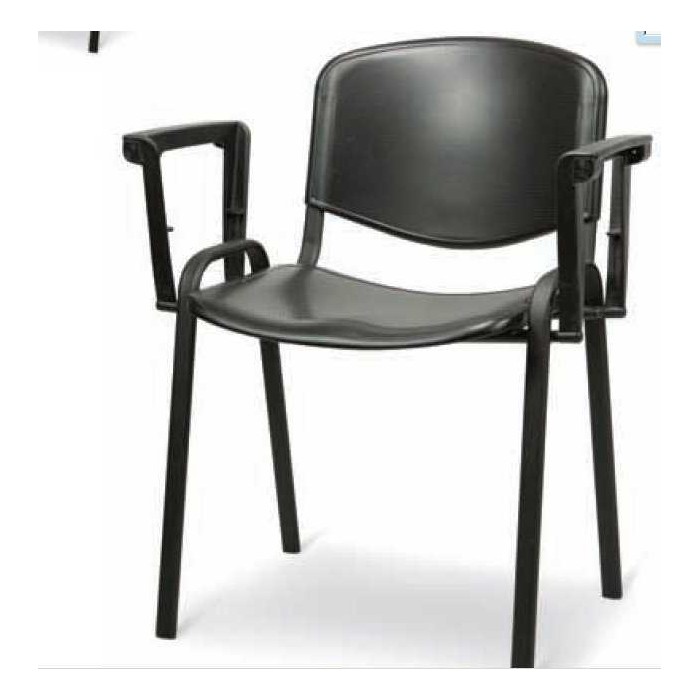 Giove 2 - Sedia ufficio con braccioli impilabile metallo polipropilene sala riunione sala d'attesa sala riunione hotel