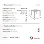 BOHEME - Tavolo contract quadrato 90X90 in polyrattan per giardino, bar, ristorante, pizzeria Grand Soleil