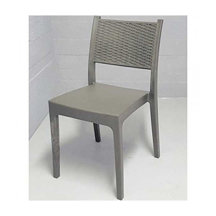 Fedra - Sedia bar Impilabile simil rattan esterno giardino ristorante albergo  hotel-CATAS