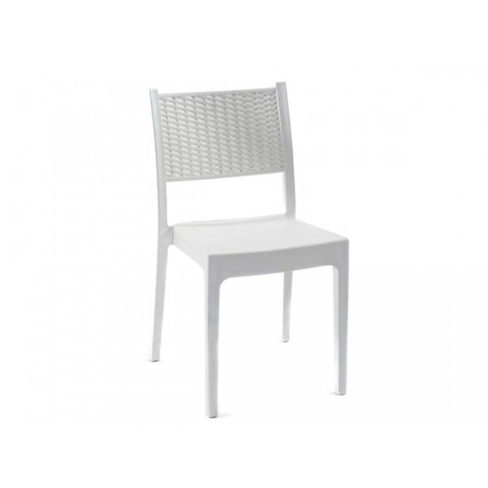 Fedra - Sedia singola Impilabile simil rattan bar ristorante  hotel certificata per uso locali