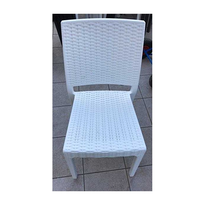 Clio - Sedia singola Impilabile simil rattan bar ristorante  hotel