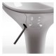 MEZZALUNA - Sgabello bar in plastica ABS gamba cromata per casa, ufficio, bar, ristorante, hotel