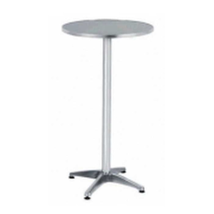 R60 A/H110 - Tavolo alto alluminio bar diam.60 gamba centr. bar ristorante albergo