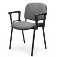 Ufficio Iso Sky 2-SEDIA UFFICIO CON BRACCIOLI IMPILABILE VISITATORE SIMILPELLE STANDARD O IGNIFUGO
