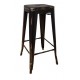 Metal H77cm - Sgabello stile industriale simil Tolix casa, bar, pub, ristorante, albergo