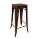 Metal H77cm - Sgabello stile industriale simil Tolix casa, bar, pub, ristorante, albergo