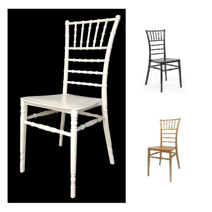 TIFFANY CHIAVARI - Sedia impilabile in polipropilene bar catering matrimonio wedding eventi albergo fiera-CATAS