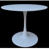 TULIPANO - TAVOLO BASE E GAMBA IN METALLO TOP IN MDF BIANCO LACCATO