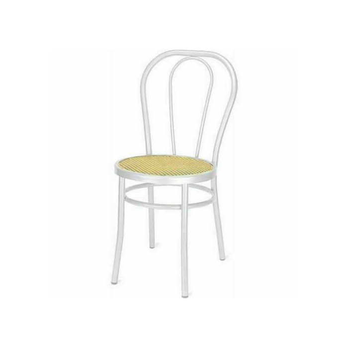 Vienna N - Sedia thonet non impilabile metallo, finta paglia, plastica, ecopelle, bar, ristorante, hotel