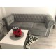 Chester - Divano e poltrona Chesterfield personalizzati ecopelle (pelle ecologica) tessuto velluto