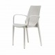 LUCREZIA - SEDIA CON BRACCIOLI IN POLIPROPILENE SIMIL RATTAN IMPILABILE DA ESTERNO PER BAR, RISTORANTE,  HOTEL SCAB DESIGN