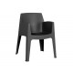 Stone - Poltrona singola Impilabile polipropilene bar ristorante hotel