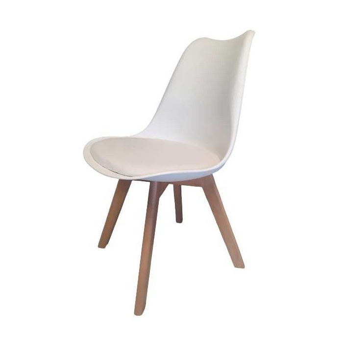 Natural Z - Sedia stile scandinavo in Faggio e Polipropilene per bar,ristorante,piscina,hotel