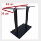 MARTE Q 2VS-40/70 H72 - DOPPIA BASE IN FERRO (GHISA) PIANO TAVOLO 120X60, 120X80cm BAR, RISTORANTE, ALBERGO