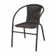 WICKER - Sedia simil rattan impilabile in metallo da esterno per bar ristorante pizzeria negozio albergo