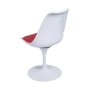 TULIP - Sedia girevole bianca o nera replica design Eero Saarinen con base in fusione di alluminio e seduta in ABS