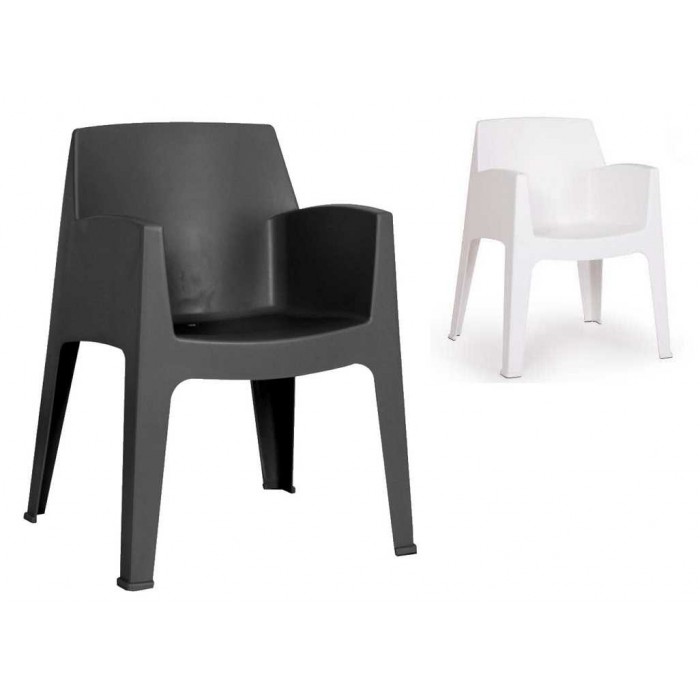 STONE - Poltrona esterno polipropilene impilabile bar ristorante hotel