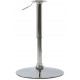 Saturno R 92- 107 - Base rotonda in acciaio cromato altezza regolabile circa 92-107cm bar, ristorante, pub, albergo