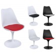 Tulipano - Sedia girevole con base in metallo verniciato e seduta in polipropilene opaco