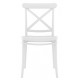 TIARA CROSS - Sedia impilabile polipropilene fibra di vetro design croce retro paesana vintage bar ristorante catering matrimoni