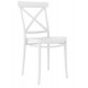 TIARA CROSS - Sedia impilabile polipropilene fibra di vetro design croce retro paesana vintage bar ristorante catering matrimoni