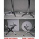 Base rinforzata pieghevole H 73 cm in alluminio per piani tavoli bar, ristorante, pub, albergo