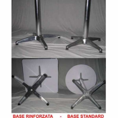 Base rinforzata pieghevole H 73 cm in alluminio per piani tavoli bar, ristorante, pub, albergo