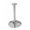 Saturno R 72 - Base rotonda in acciaio cromato altezza 72cm bar, ristorante, pub, albergo