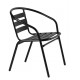 ETNA - sedia poltroncina impilabile in metallo verniciato nero per bar pizzeria ristorante