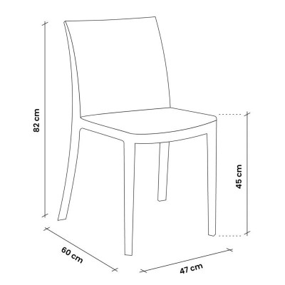 ARIA - Sedia traforata impilabile polipropilene/fibra di vetro (BICA ITALY) bar ristorante pizzeria catering