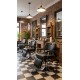 Sedia poltrona mod.6885 parrucchiere barbiere professionale reclinabile, alzabile per salone parrucchiere