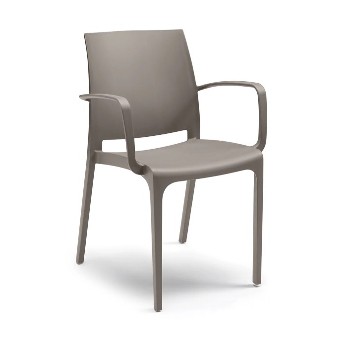 VOLGA ARMCHAIR - Poltrona con braccioli impilabile polipropilene/fibra di vetro (BICA ITALY) bar ristorante pizzeria