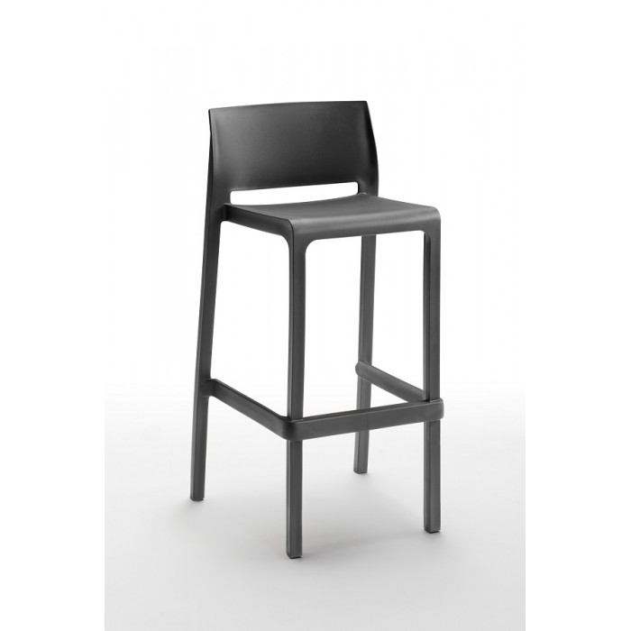 VOLGA STOOL 75 - Sgabello con schienale impilabile polipropilene/fibra di vetro (BICA ITALY) bar ristorante pizzeria