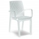 VERONA ARMCHAIR - Poltrona con braccioli rattan impilabile polipropilene (BICA ITALY) bar ristorante pizzeria