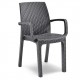 VERONA ARMCHAIR - Poltrona con braccioli rattan impilabile polipropilene (BICA ITALY) bar ristorante pizzeria