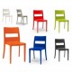 SAI - SEDIA ERGONOMICA IN POLIPROPILENE IMPILABILE DA ESTERNO PER BAR, RISTORANTE, PISCINA, HOTEL SCAB DESIGN