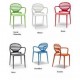 COKKA CHAIR - SEDIA ERGONOMICA IN POLIPROPILENE IMPILABILE DA ESTERNO PER BAR, RISTORANTE, PISCINA, HOTEL SCAB DESIGN