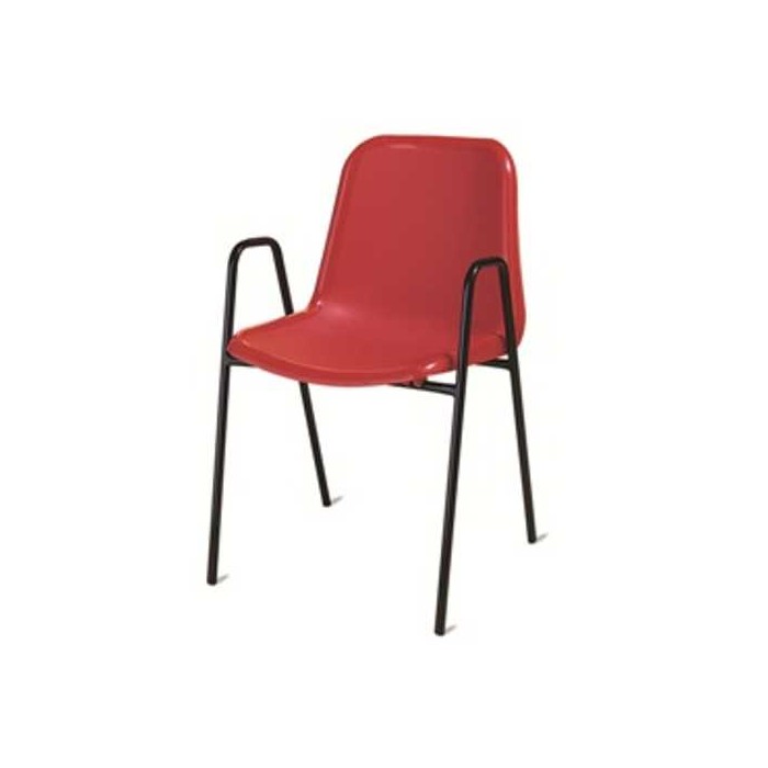 Milena B - sedia ufficio con braccioli impilabile in metallo e polipropilene per sala riunione sala d'attesa hotel