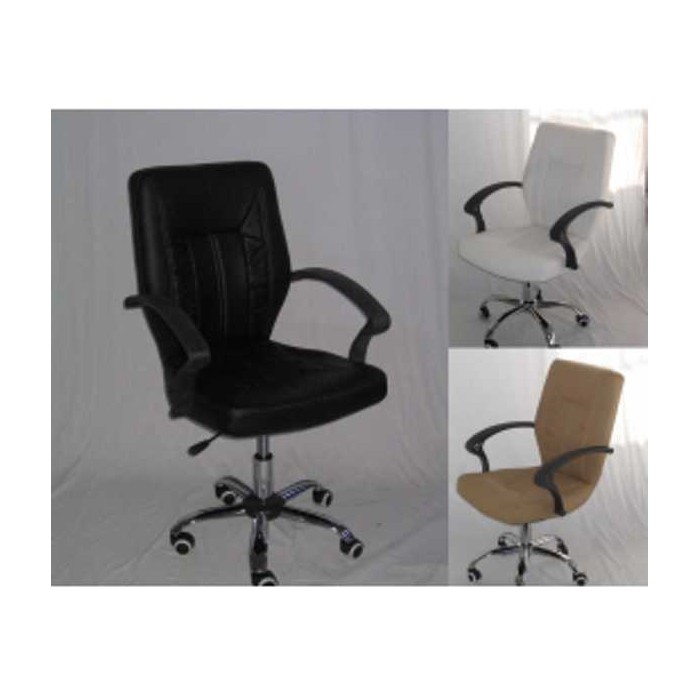 UFFICIO D3 - SEDIA UFFICIO DIREZIONALE SIMILPELLE COLORE NERO BIANCO BEIGE