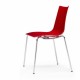 ZEBRA ANTISHOCK - Sedia contract Impilabile in Policarbonato e acciaio cromato da esterno ed interno SCAB DESIGN