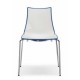ZEBRA BICOLORE - Sedia contract Impilabile in Policarbonato e acciaio cromato da esterno ed interno SCAB DESIGN