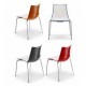 ZEBRA BICOLORE - Sedia contract Impilabile in Policarbonato e acciaio cromato da esterno ed interno SCAB DESIGN