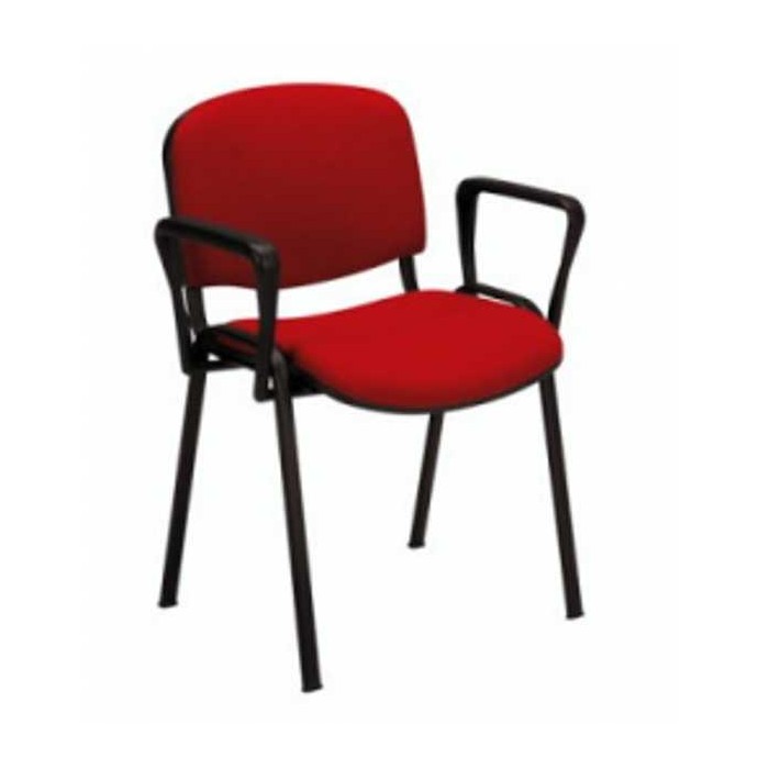 UFFICIO ISO 2 - SEDIA UFFICIO BRACCIOLI PER VISITATORE TESSUTO STANDARD O IGNIFUGO