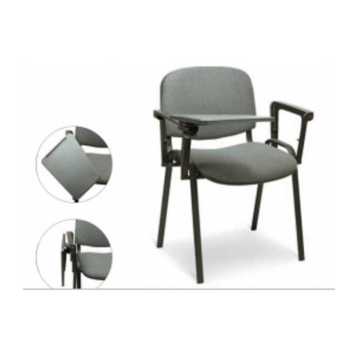 UFFICIO ISO T2 - Sedia ufficio braccioli e tavoletta visitatore tessuto standard o ignifugo